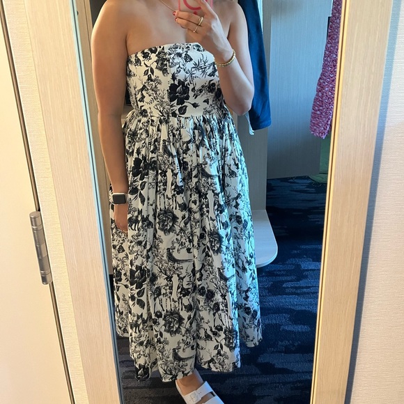 Ophelia Strapless Printed Midi Dress - Picture 3 of 3